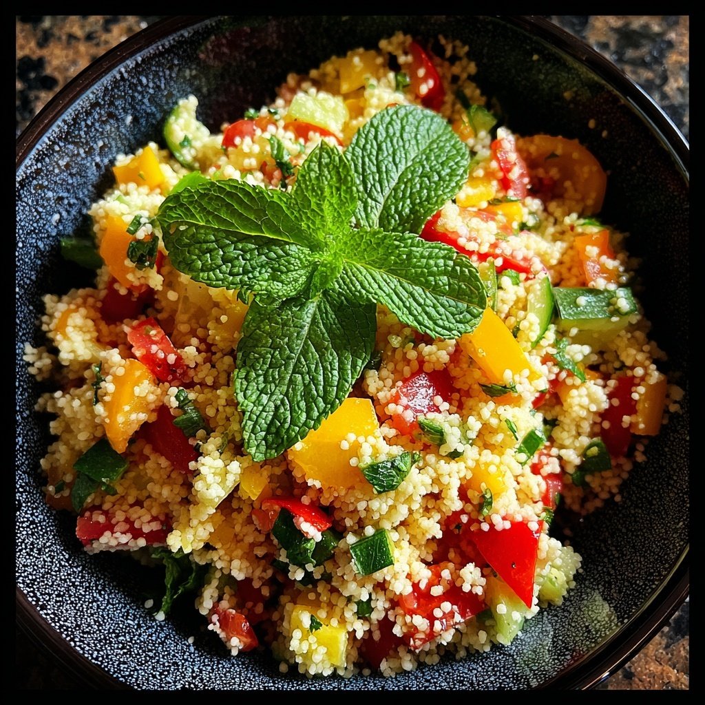 Salat Zum Grillen Mit Couscous Und Minze