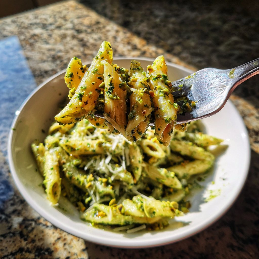Pasta mit Pistazienpesto
