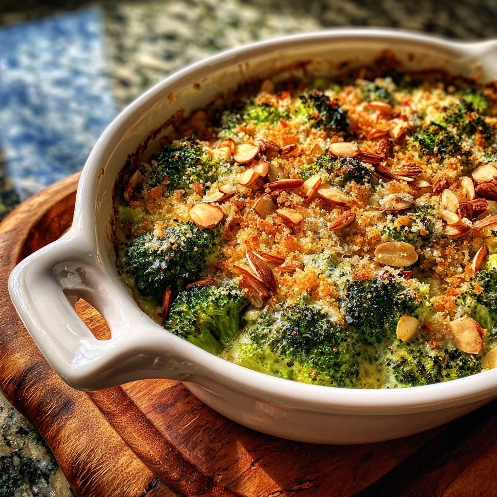 Brokkoli Mandel Auflauf Mit Parmesan