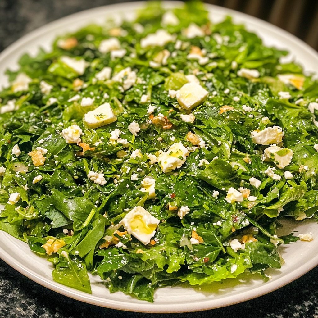 Green Goddess Salat mit Spitzkohl und Feta